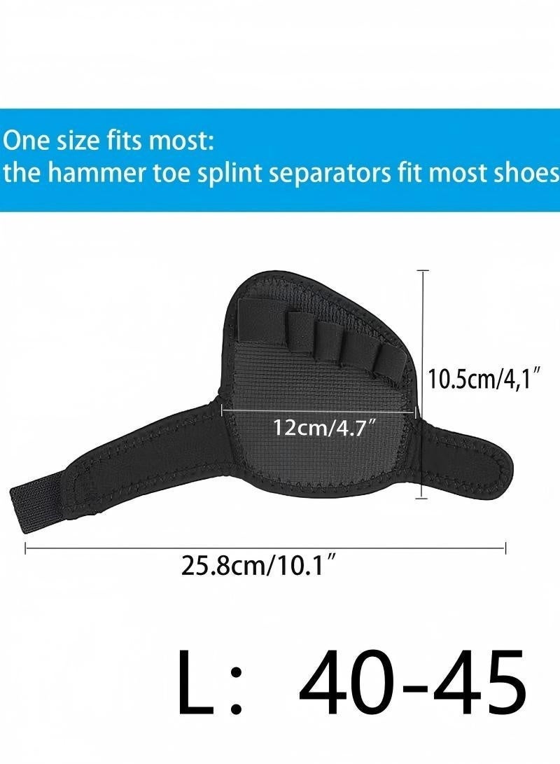 Toes Corrector, Toe Straightener Pack of 2 (5 Holes), for Crooked Toes Relieving Foot Pain, Claw and Overlapping Toes, Pressure, Discomfort（L） - Image 2