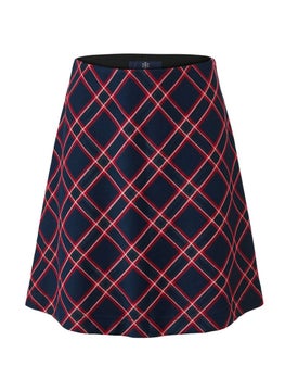 Tchibo Women Plaid Mini Skirt, Navy  - Image 2