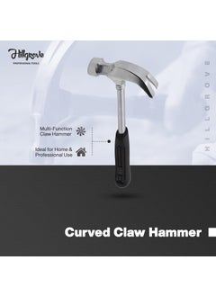 Hillgrove Hillgrove Durable Construction Metalworking Household Rubber Handle Straight Best Claw Hammer Repair Hand Woodworking Tool 105 inch Curved Claw Hammer  - Image 2