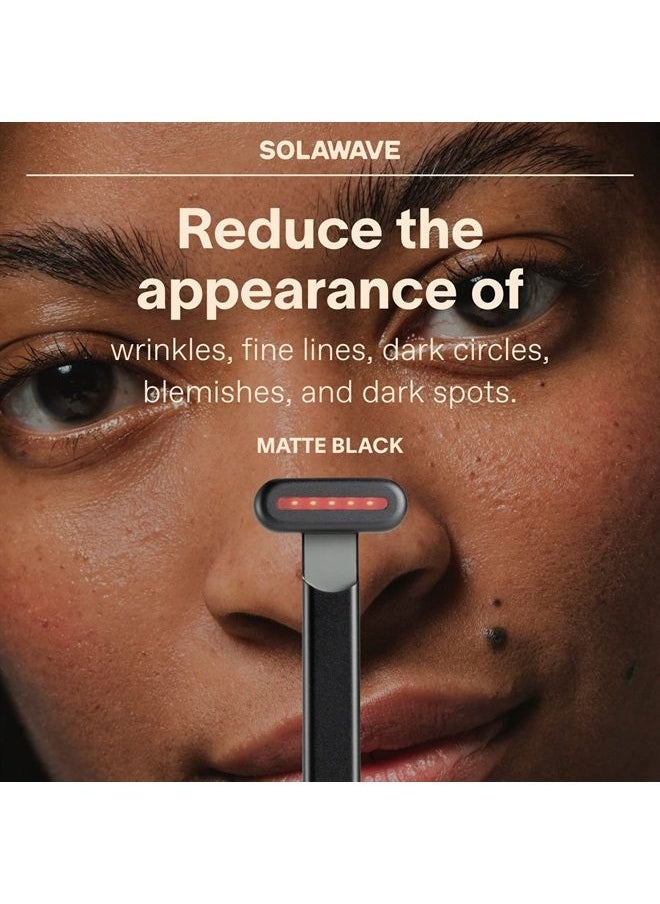 SOLAWAVE - 4-in-1 Facial Wand and Renew Complex Serum Bundle | Red Light Therapy for Face and Neck | Microcurrent Facial Device for Anti-Aging | Face Massager with Anti-Wrinkle Serum | Matte Black - Image 1