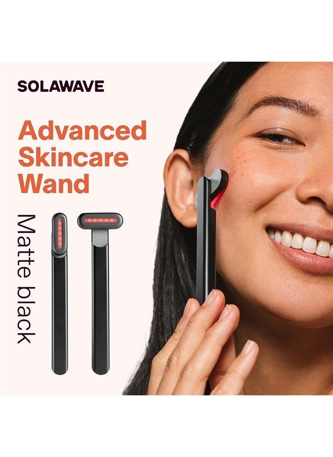SOLAWAVE - 4-in-1 Facial Wand and Renew Complex Serum Bundle | Red Light Therapy for Face and Neck | Microcurrent Facial Device for Anti-Aging | Face Massager with Anti-Wrinkle Serum | Matte Black - Image 1