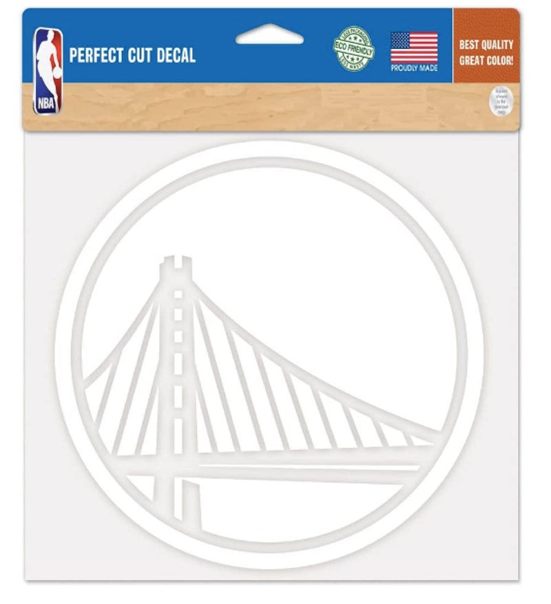 WinCraft NBA Golden State Warriors Perfect Cut White Decal, 8 x 8", Multicolor - Image 2