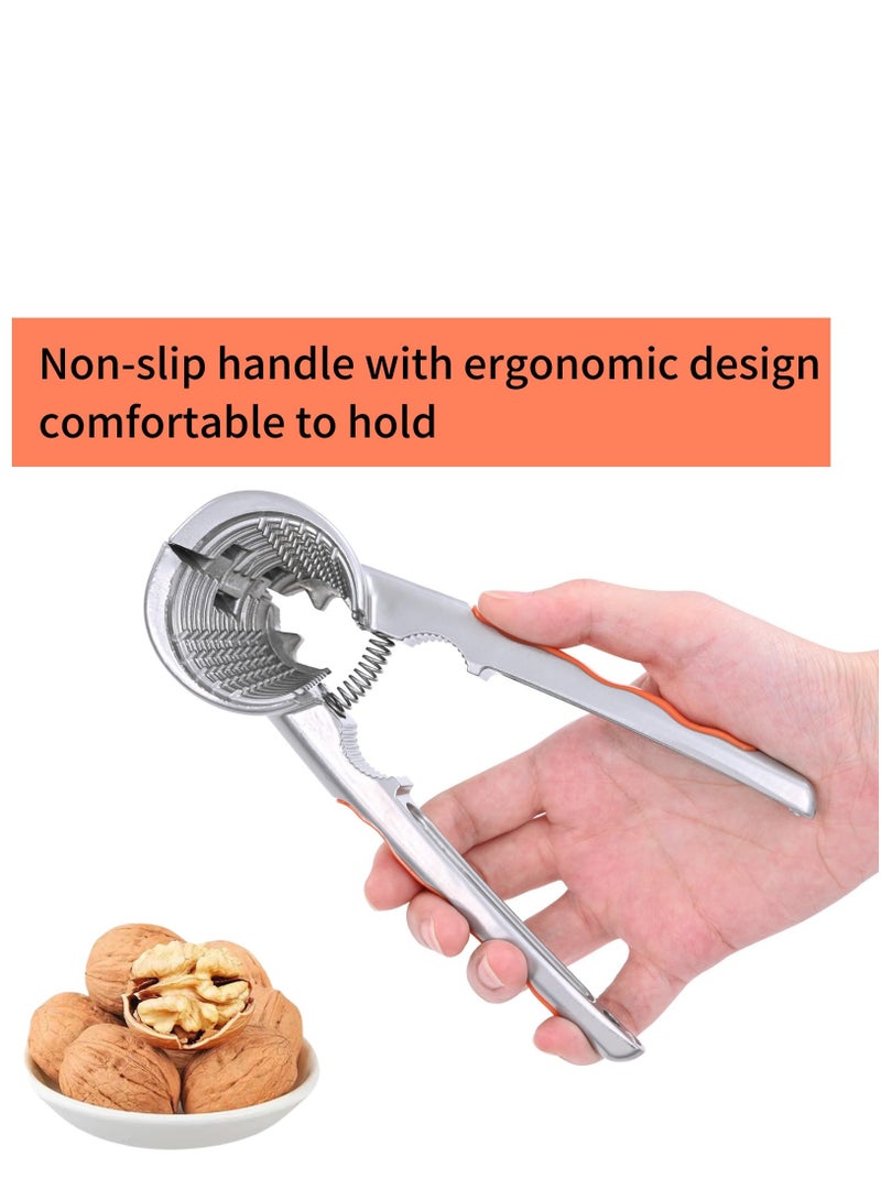 Excefore 2 Pieces Nut Crackers Heavy Duty Walnut Cracker with Non-Slip Handle Nut Crackers Tools Funnel Walnut Pliers Nutcracker Pecan Walnut Plier Clip Tool - Image 2