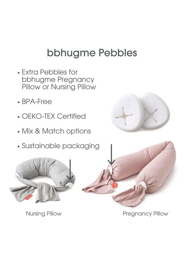 bbhugme Extra Replacement 100% BPA-Free Silicone Pebbles for Pregnancy or Nursing Pillow, Vanilla - Image 3