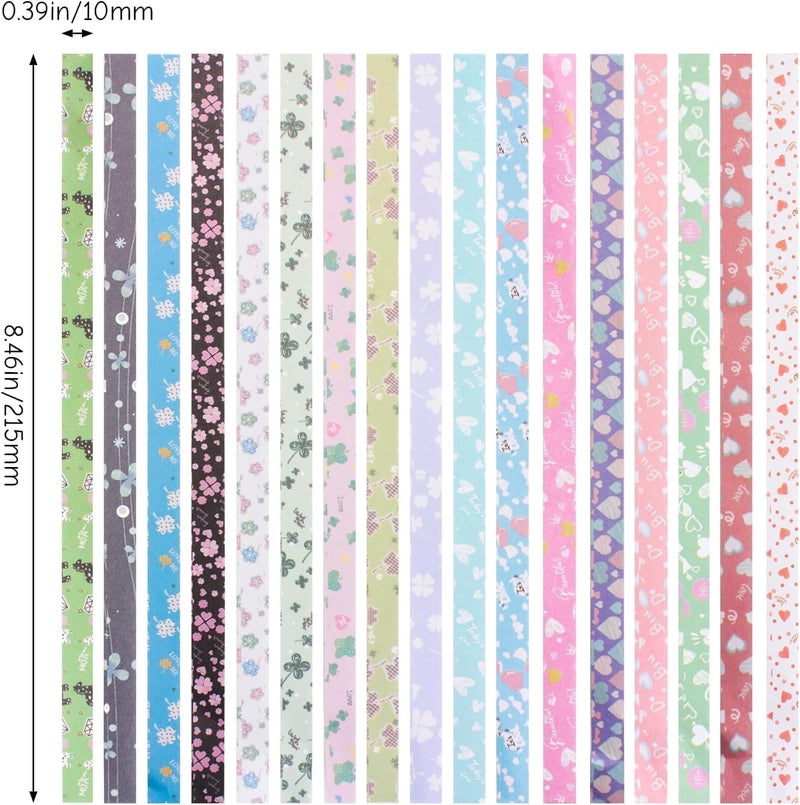HZYH 2160 Pcs Origami Stars Paper, Lucky Star Paper Strips, Origami Strips, No Cutting Required, Easy to Use, for Handmade Home Cards Gift, Party Decoration, Crafts Decoration - Image 2
