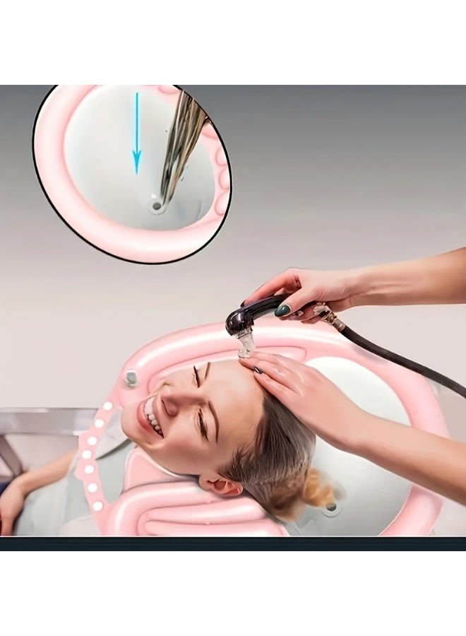 HOMESTAR Mobile Portable Shampoo Basin With Air Pump And Drainage, Soft And Comfortable Lightweight Shampoo Basin, Suitable For The Elderly, Disabled, Pregnant Women, Injured, Bedridden, Can Be Folded For Storage - Image 5