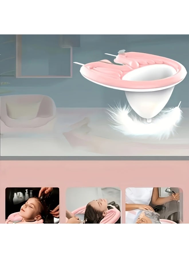 HOMESTAR Mobile Portable Shampoo Basin With Air Pump And Drainage, Soft And Comfortable Lightweight Shampoo Basin, Suitable For The Elderly, Disabled, Pregnant Women, Injured, Bedridden, Can Be Folded For Storage - Image 4