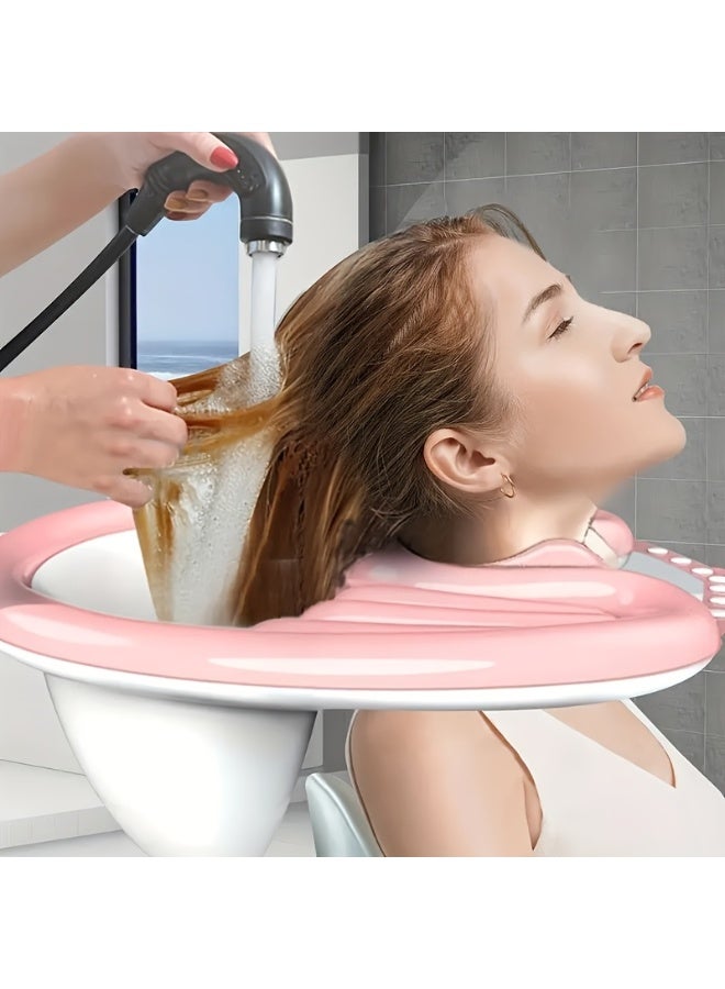 HOMESTAR Mobile Portable Shampoo Basin With Air Pump And Drainage, Soft And Comfortable Lightweight Shampoo Basin, Suitable For The Elderly, Disabled, Pregnant Women, Injured, Bedridden, Can Be Folded For Storage - Image 1