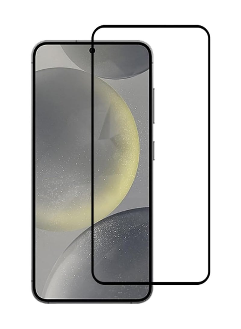 For Samsung Galaxy S25 Screen Protector Full Curved Tempered Glass [Full Adhesive][Full Coverage] [Bubble-Free] [Anti Scratch] HD Clear High Responsive for Samsung Galaxy S25 Black - Image 1
