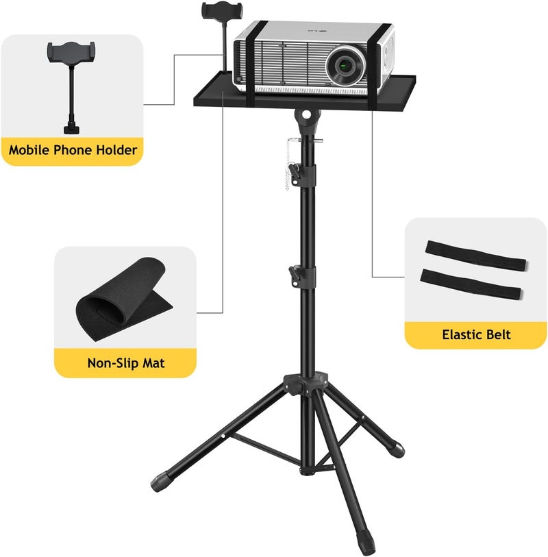 Facilife Projector Stand Tripod - Laptop Tripod Projector Stand Adjustable Height 22 to 47 Inch, Projector Tripod Stand, Tripod for Porjector, Projector Stand for Outdoor Movies - Image 4