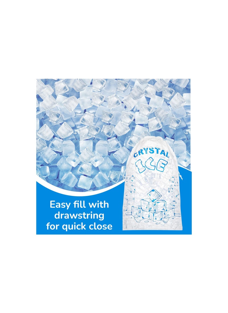 XiuWoo Plastic Ice Packs, 8 Lb Packs with Drawstring Heavy Duty Reusable Bag, Safe and Odorless, Can be In Direct Contact Food, Indoor Outdoor Not Easy To Tear for Party, Picnic, Travel(100pcs)  - Image 4