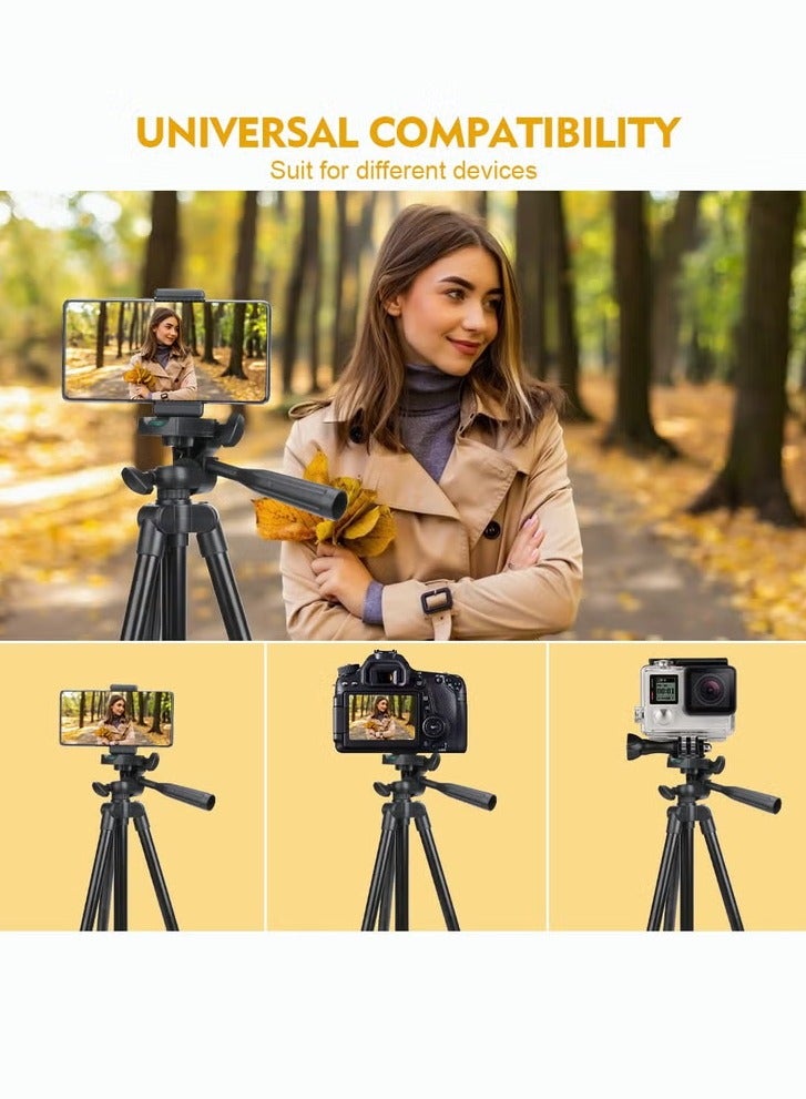 Arabest 51" Phone&Tablet Tripod, Cell Phone Tripod for iPhone with Wireless Remote and Phone Holder, Extendable Tripod Stand for iPad, Suit for Video Recording/Makeup/Live Streaming - Image 5