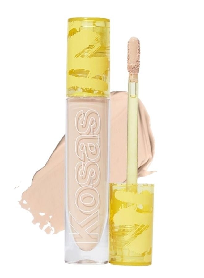 Kosas Revealer Super Creamy & Brightening Concealer with Caffeine & Hyaluronic Acid, Tone 3.2 O - Light With Neutral Olive Undertones 5g - Medium to Full Coverage - Image 1