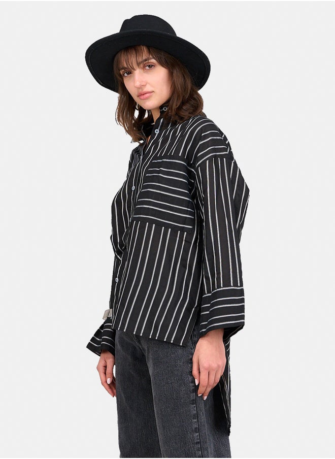 Clue Striped High Low Shirt  - Image 2