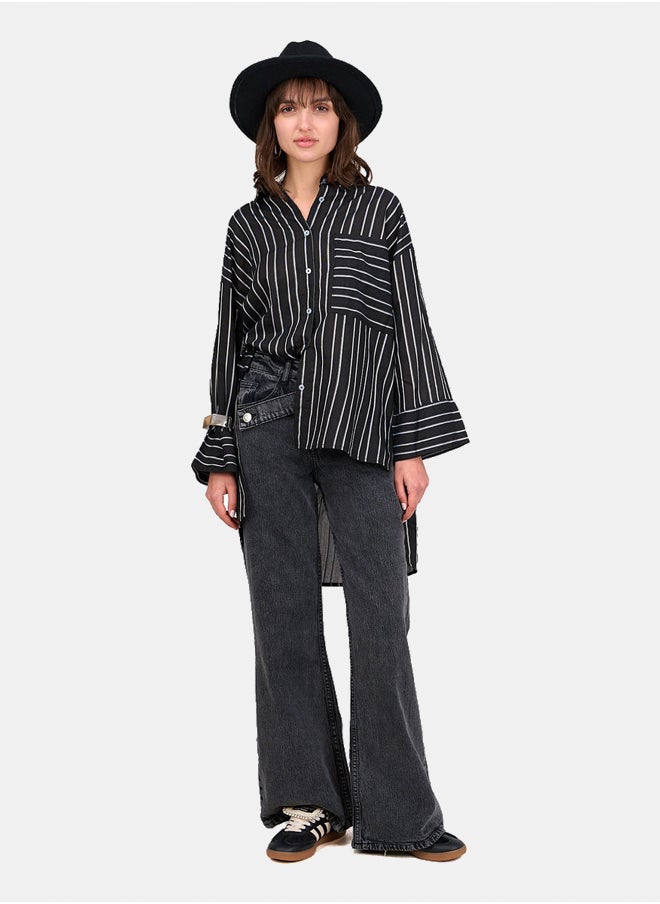 Clue Striped High Low Shirt  - Image 5