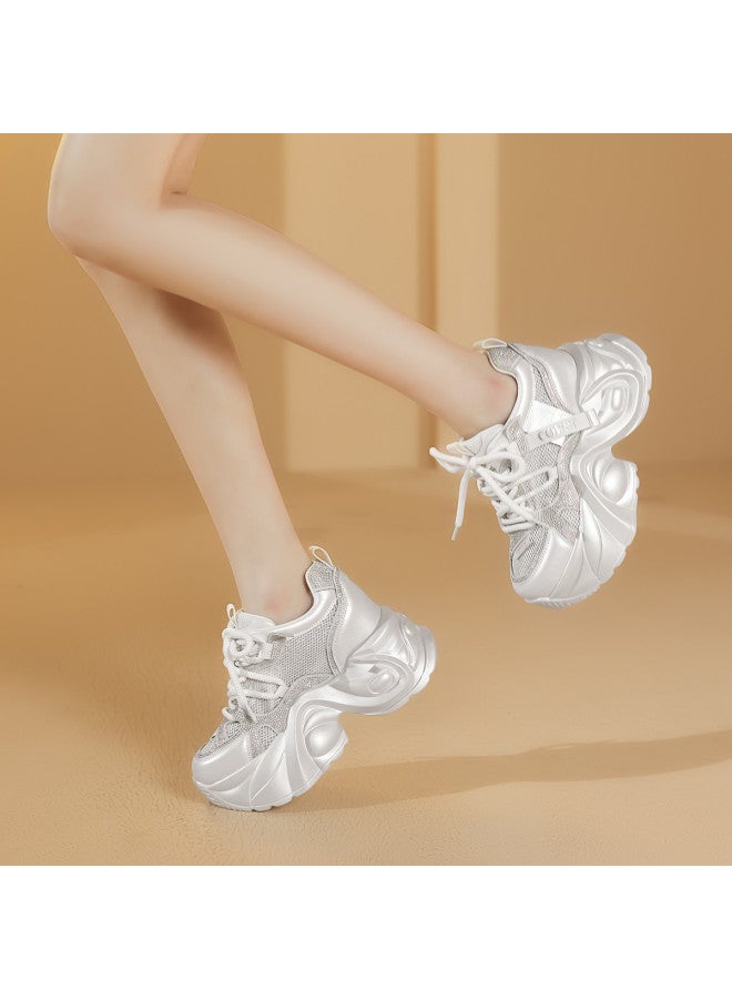 Platform Chunky Dad Shoes For Women】2025 New Rhinestone Sweet Sports Shoes, Lightweight And Versatile Casual Sneakers For Women - Image 5