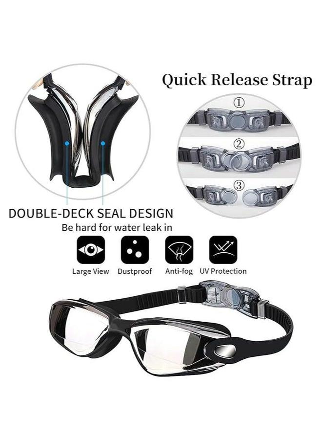 Generic Swim Goggles Swimming No Leaking with Nose Clip, Earplugs, Cap and Case - Image 2