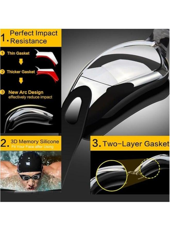 Generic Swim Goggles Swimming No Leaking with Nose Clip, Earplugs, Cap and Case - Image 3