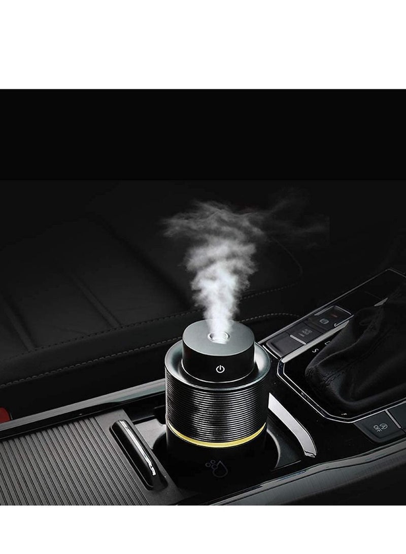 Car Diffuser Usb Plug In Humidifier Essential Oil Mini Portable Aromatherapy Cup Holder 7 Colors LED Lights for Vehicle Office Travel Home 200mL - Image 3