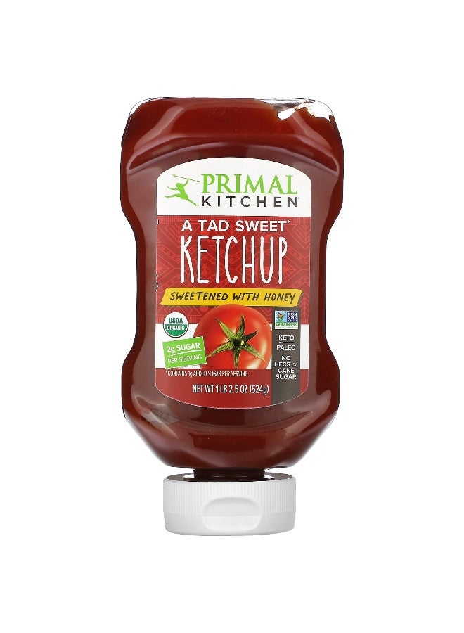 Primal Kitchen, A Tad Sweet Ketchup, Sweetened with Honey, 2.5 oz (524 g) - Image 1