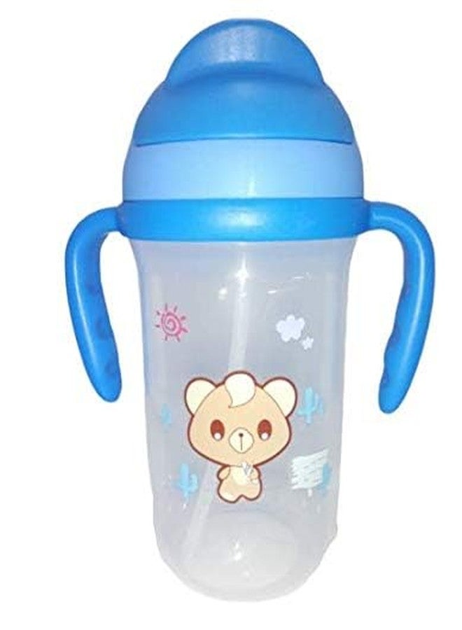 APLAM CHAPLAM Baby Cute Stylish Bpa Free Unbreakable Sippy Cup (Sipper Kids Mug) Straw Sipper Infant PP Water/Juice Training Gravity Sipper Cup with Handles 330ml (Blue) - Image 1