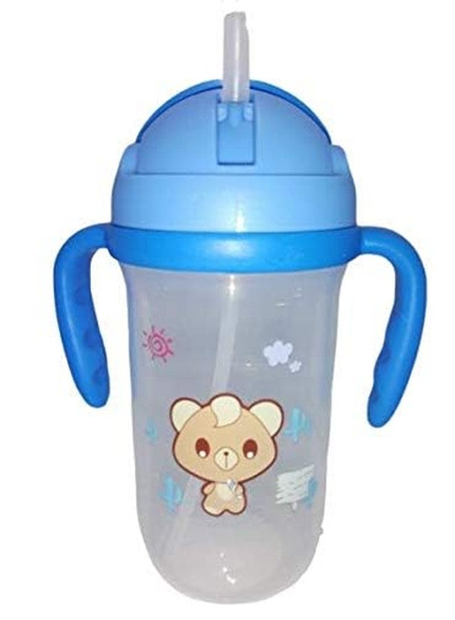 APLAM CHAPLAM Baby Cute Stylish Bpa Free Unbreakable Sippy Cup (Sipper Kids Mug) Straw Sipper Infant PP Water/Juice Training Gravity Sipper Cup with Handles 330ml (Blue) - Image 2