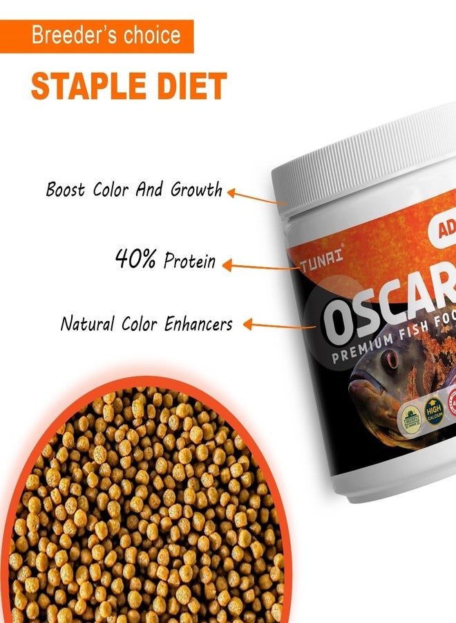 TUNAI All Life Stages Supreme Formula Oscar Fish Food Fortified with 40% Protein and Vitamins, Essential for Color Enhancement, Growth for Medium and Large Sized Oscar Fishes, 4Mm Pellet Size, 100G - Image 3