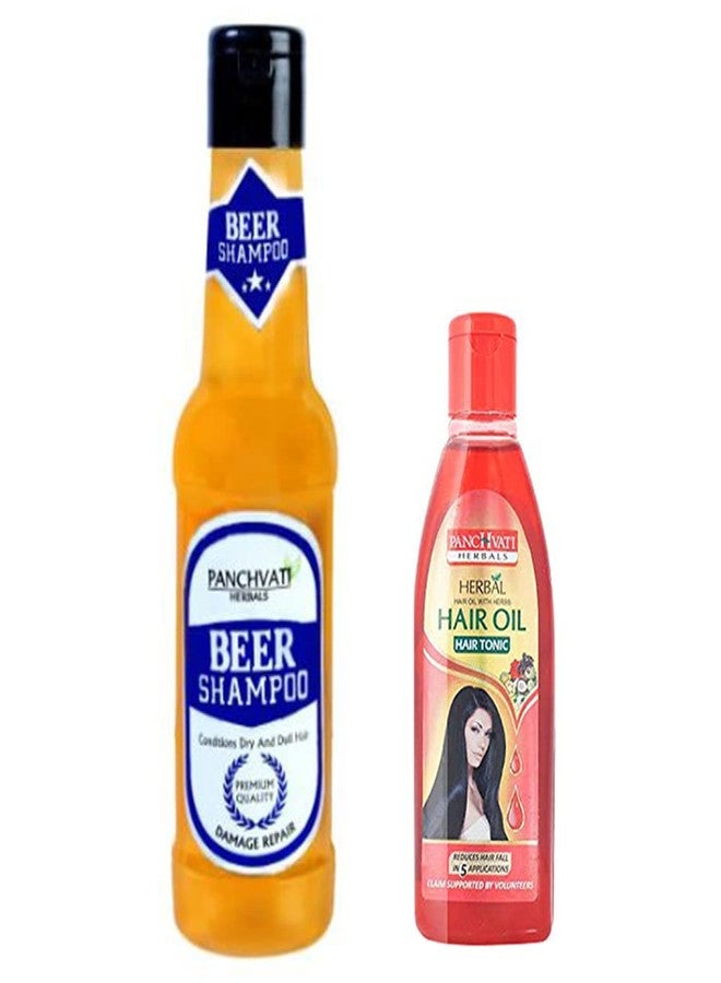 Panchvati Hair Shining Combo Pack, Beer Shampoo 180 ml + Hair oil 100 ml, 280 ml - Image 1