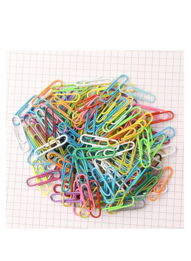 Generic Paper Clips Colorful, 200PCS Office Paper Clamp（1.1 inch * 0.3 inch),  Paper Clips Great for Office School Document Organizing,  Multicolored  - Image 4