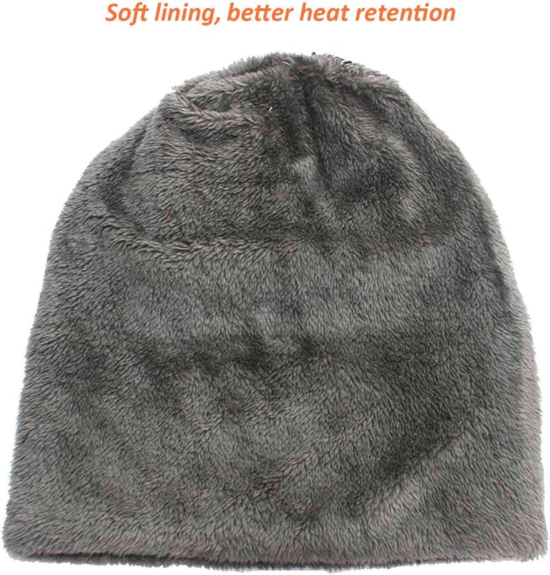 HINDAWI Winter Beanie Hat for Boys Girls (5-14 Years) Slouchy Beanie Windproof Warm Knit Kids Skull Cap - Image 3