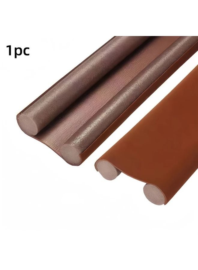 Brown Under Door Draft Stopper 36 61 Inch Soundproof Weather Seal Energy Saving - Image 1