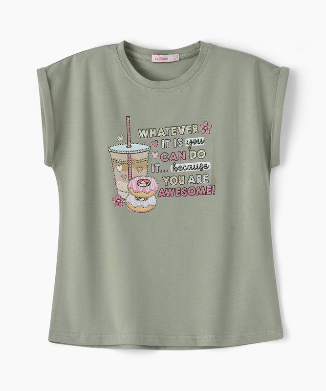JELLIENE GIRLS TOP MAKE YOUR LITTLE ONE LOOK EXTRA ADORABLE WITH THIS GRAPHIC - Image 1