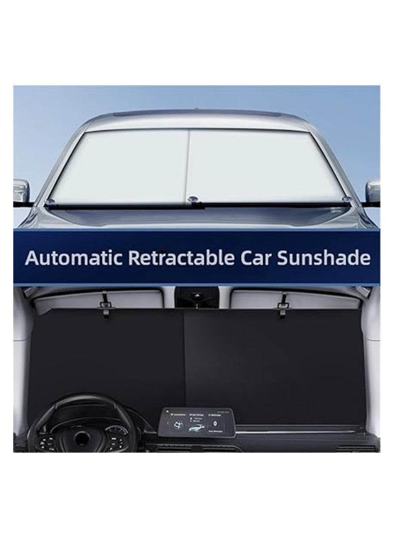 Automatic Retractable Windshield Sunshade for Cars – UV-Blocking Car Shade for Front Window Protection - Image 3
