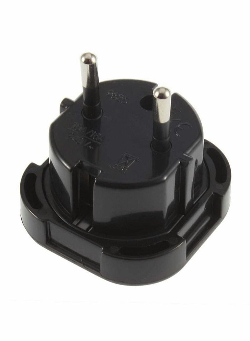 Travel Plug Adapter UK to EU Universal Charger Black - Image 1