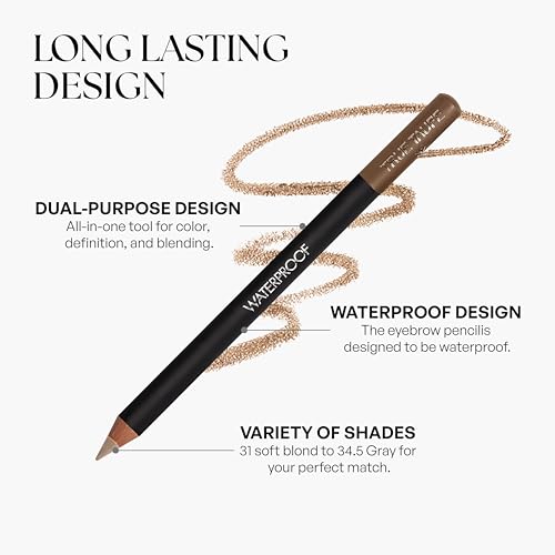SORMÉ Sorme Natural Definitive Waterproof Eyebrow Pencil 0.04 oz | Smudgeproof Soft Blonde Eye Brow Pencil | Dual Purpose Brow Pencil and Brush Combo | High Definition Waterproof Eyebrow Makeup - Image 3