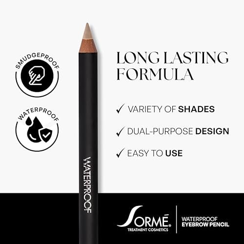 SORMÉ Sorme Natural Definitive Waterproof Eyebrow Pencil 0.04 oz | Smudgeproof Soft Blonde Eye Brow Pencil | Dual Purpose Brow Pencil and Brush Combo | High Definition Waterproof Eyebrow Makeup - Image 4