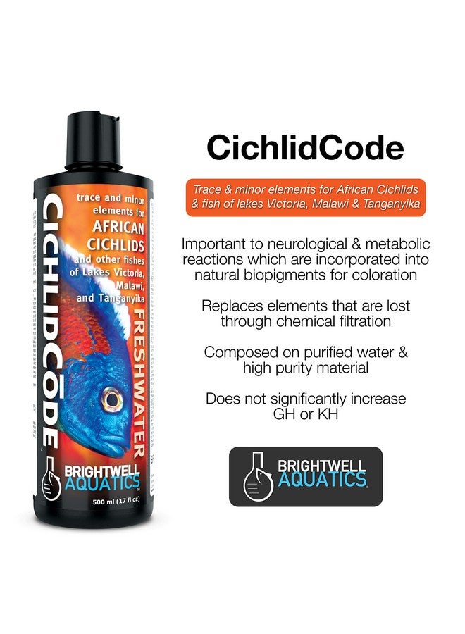 Brightwell Aquatics CichlidCode - Trace and Minor Elements for African Cichlids and Fish of Lakes Victoria, Malawi, and Tanganyika, 125 ml - Image 4