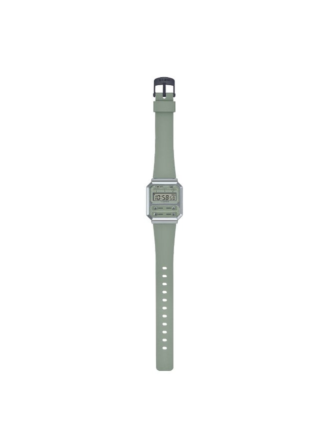 Casio Unisex Watch Vintage Digital Clear Dial Resin Band A100WEF-3ADF - Image 2