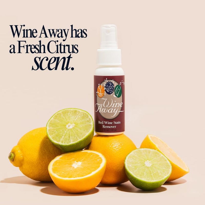 Wine Away Red Wine Stain Remover - Removes Wine Stains from Fabric and Carpet - Travel-friendly size - On the Go Stain Remover - Fresh Citrus Scent - 2-OZ., Set of 2 - Image 5