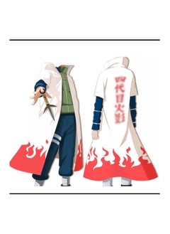 RATSAW Unisex Naruto Ninja Long Robe Costume Minato Namikaze Cosplay Cape Robe Fourth Ninja Cloak Adult And Kids Costume Uniform Size XL  - Image 4