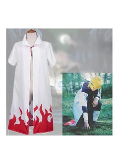 RATSAW Unisex Naruto Ninja Long Robe Costume Minato Namikaze Cosplay Cape Robe Fourth Ninja Cloak Adult And Kids Costume Uniform Size XL  - Image 3