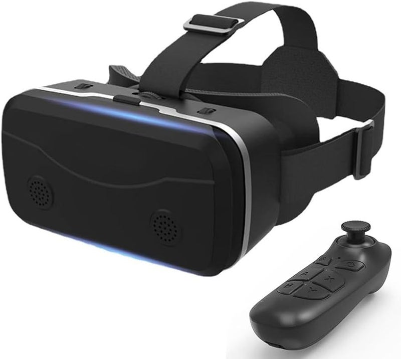 سماعة رأس الواقع الافتراضي القابلة للتعديل مع جهاز تحكم للهواتف الذكية مقاس 4.7 إلى 7 بوصة للأفلام والألعاب - Image 2
