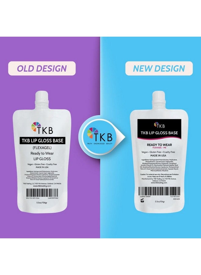 TKB Trading, LLC TKB Lip Gloss Base (Flexagel ME)| Clear Lip Gloss Base for DIY Lip Gloss| Ready-to-Wear| Moisturizing, High Shine, Crystal Clear, Vegan, Gluten and Cruelty free| Made in USA (5.5 Ounce (Pack of 2)) - Image 2