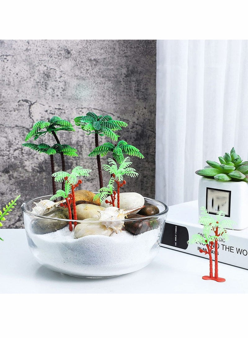 Plastic Green Palm Tree, Cupcake Topper Coconuts Tree for Parties Decorations - Image 5