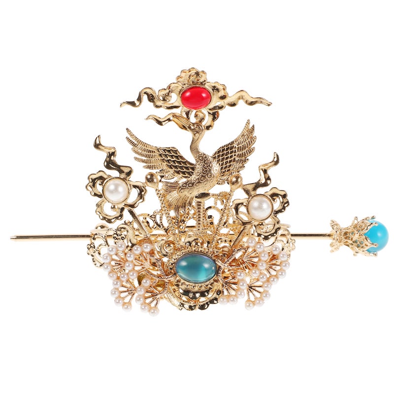 Hanfu Hair Crown, Elegant Retro Design for Traditional Wear, Durable Craftsmanship - Image 3