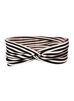 Mia Super Soft Fashionable Headband Headwrap With A Twist Black And White Striped Hair Accessory For Women And Girls 1Pc  - Image 1