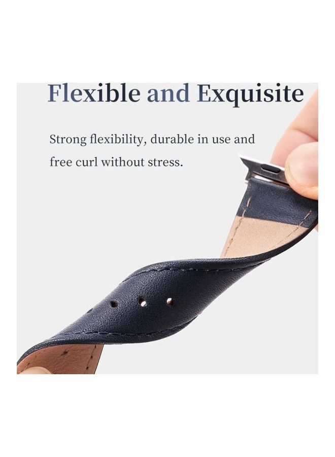 NIBEMINENT Ethnic Replacement Watchband For Apple Watch Series 1/2/3/4/5/6/7/SE 42/44/45mm Blue - Image 2