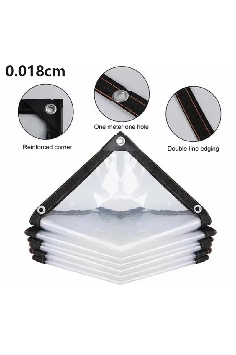 200x200cm Espessura 0.18mm Gardening Transparent Plastic Shelter Film Outdoor Waterproof Tarp Cloth