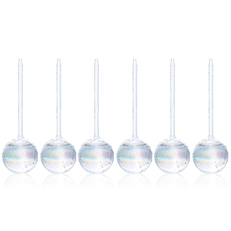 Mission Gallery Clear Plant Watering Globes Set of 6 - Large Self Watering Globes for Indoor & Outdoor Plants - Automatic, Glass Watering Bulbs for Daily Use, Plant Watering Devices - Image 1