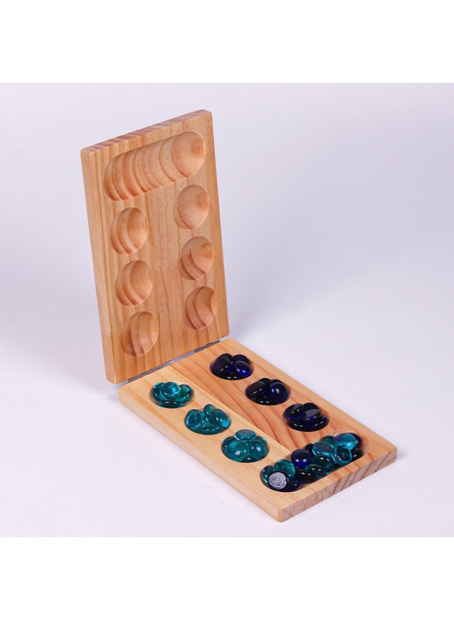 Special For Broadcasting Chess Mancala Gem Chess Boys And Girls Adult Children's Particles Return Toys African Chess-Color:228 Pine Wood Foldable Backgammon (with Lock) - Image 3